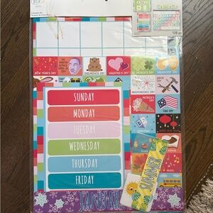 Weekly school calendar  Set learning teacher